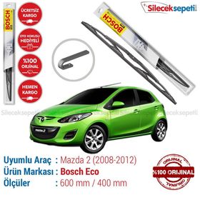 Bosch Eco Mazda 2 2008-2012 Silecek Takımı