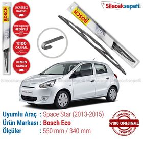 Bosch Eco Mitsubishi Space Star 2013-2015 Silecek Takımı
