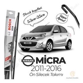 Bosch Eco Nissan Micra Muz 2011-2016 Silecek Takımı