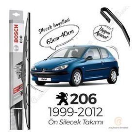 Bosch Eco Peugeot 206 1999 - 2012 Ön Silecek Takımı