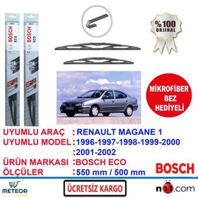 Bosch Eco Renault Megane 1 1996-2002 Silecek Takımı