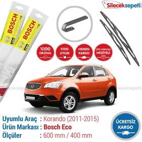Bosch Eco Ssangyong Korando 2011-2015 Silecek Takımı