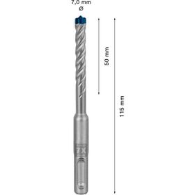 Bosch Expert 7x50x115 mm SDS Plus-7X Kırıcı Delici Delme Ucu