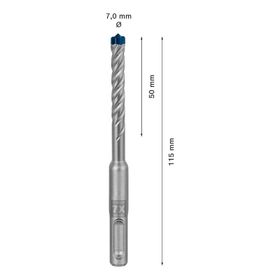 Bosch Expert 7x50x115 mm SDS Plus-7X Kırıcı Delici Delme Ucu