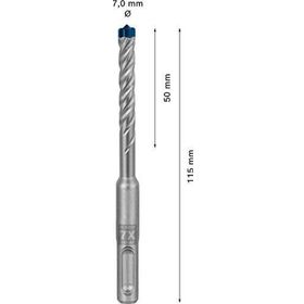 Bosch Expert 7x50x115 mm SDS Plus-7X Kırıcı Delici Delme Ucu