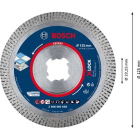 Bosch Expert Hard Ceramic 125x22.23x1.4x10 mm X-Lock Elmas Kesme Diski