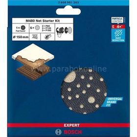 Bosch Expert M480 150 mm 80 Kum 5'li Ağ Zımpara