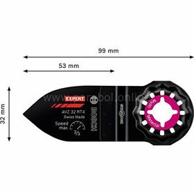 Bosch Expert Sanding Finger Coarse AVZ32 RT4 32x50 mm Çok Fonksiyonlu Makine Zımpara Pleyti