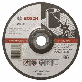 Bosch Expert Serisi 180x1.6 mm Rapido Taş Bombeli Inox Paslanmaz Çelik Kesme Diski
