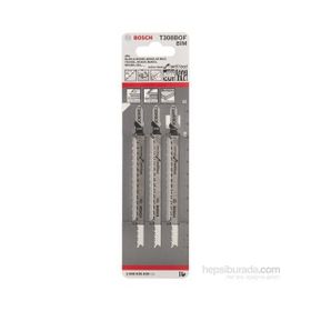 Bosch - Extra Temiz Kesim Serisi Sert Ahşap İçin T 308 Bof Dekupaj Bıçağı - 3'lü Paket Testere