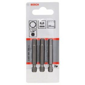 Bosch ExtraHard HEX6x49 mm 3'lü Vidalama Ucu