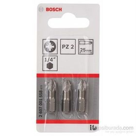 Bosch ExtraHard PZ 2x25 mm 3'lü Vidalama Ucu
