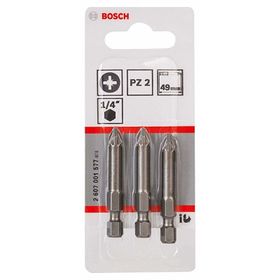 Bosch ExtraHard PZ 2x89 mm 3'lü Vidalama Ucu