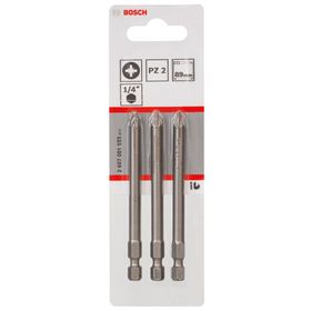 Bosch ExtraHard PZ 2x89 mm 3'lü Vidalama Ucu