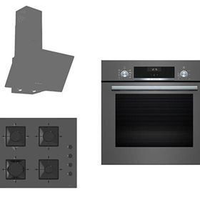 Bosch & Ferre HBF534EH3T - SS208 - D088 Gri 3'lü Ankastre Set