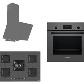 Bosch & Ferre Large Grigio HBF512BH1T - SS038 - D088 Gri 3'lü Ankastre Set
