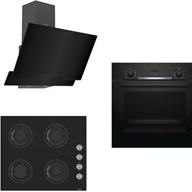 Bosch & Ferre Lux Rosa 205 HBF534EB0T - D063 - CS205 3'lü Siyah Ankastre Set
