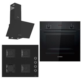 Bosch & Ferre Sanremo SS205 - D086 - HBF512BB1T Siyah 3'lü Ankastre Set