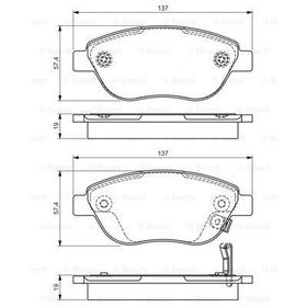 Bosch Fiat 500L 0.9 2012-2017 Ön Fren Balatası