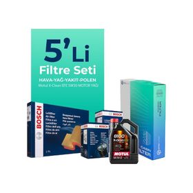 Bosch Fiat 500X 1.6 Dizel Motul Motor Yağlı 2014-2024 5'li Filtre Bakım Seti