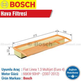 Bosch Fiat Linea 1.3 Multijet 2007 2012 66KW Filtre Bakım Seti