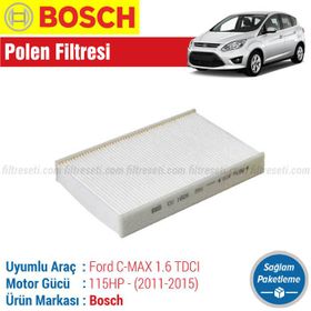 Bosch Ford C MAX 1.6 TDCI 2011 2015 Filtre Bakım Seti