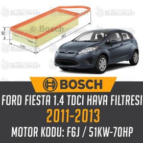 Bosch Ford Fiesta 1.4 TDCI Euro 5 2011-2013 Hava Filtresi