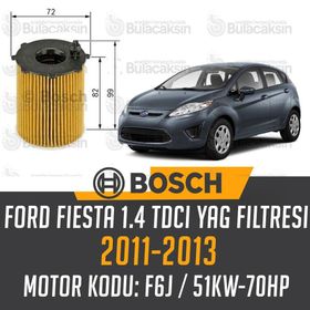 Bosch Ford Fiesta 1.4 TDCi Euro 5 2011-2013 Yağ Filtresi