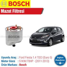 Bosch Ford Fiesta 1.4 TDCI Euro 5 Mazot Filtresi