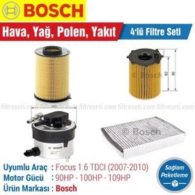 Bosch Ford Focus 1.6 TDCI 2007 2010 Filtre Bakım Seti