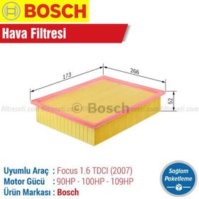 Bosch Ford Focus 1.6 TDCI 2007 Hava Filtresi