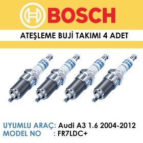Bosch FR7LDC+2004-2012 Audi A3 1.6 Bosch Çift Tırnak Buji Takımı