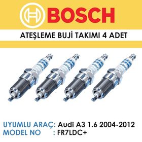 Bosch FR7LDC+2004-2012 Audi A3 1.6 Bosch Çift Tırnak Buji Takımı