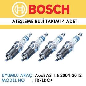 Bosch FR7LDC+2004-2012 Audi A3 1.6 Bosch Çift Tırnak Buji Takımı
