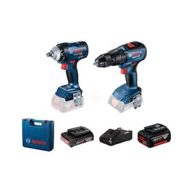 Bosch GDS 18V-400 + GSB 18V-50 Akülü Darbeli Somun Sıkma ve Darbeli Delme Vidalama Seti