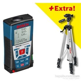 Bosch GLM 150 Lazer Uzaklık Ölçer+BS150 Tripod