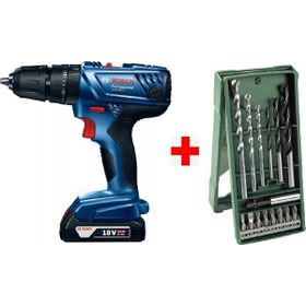 Bosch Gsb 180-LI 18W 2AH Darbeli Şarjlı Matkap + 15 Parça Matkap Ucu