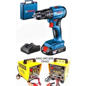 Bosch GSB 185 LI Tek Akülü Vidalama Makinesi ve Prolefs 12 V 20 Ah 180 Akü Şarj Cihazı