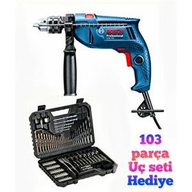 Bosch GSB 550 Darbeli 103 Parça Matkap Vidalama