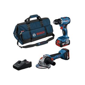 Bosch GSR 18V-45 + GWS 18V-8 2x4 Ah Akülü Taşlama Seti
