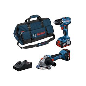 Bosch GSR 18V-45 + GWS 18V-8 2x4 Ah Akülü Taşlama Seti