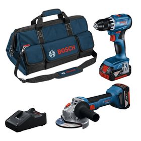 Bosch GSR 18V-45 + GWS 18V-8 2x4 Ah Akülü Taşlama Seti