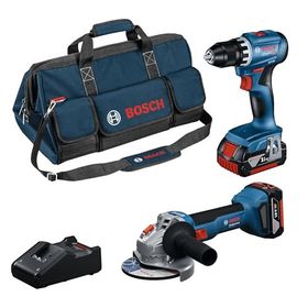 Bosch GSR 18V-45 + GWS 18V-8 2x4 Ah Akülü Taşlama Seti