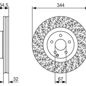 Bosch Hava Kanallı Kaplamalı Yüksek Karbon Alaşımlı Ön Fren Diski
