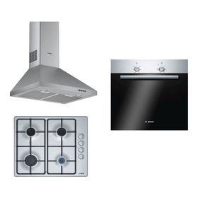 Bosch HBF010BR1T+PBP6C5B80L+DWP64CC50T Inox 3'lü Ankastre Set