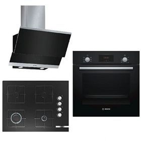 Bosch HBF113BA0T - POP7C6O12O - DWK065G60T 3'lü Siyah Ankastre Set