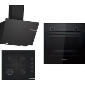Bosch HBF512BB1T - POP6C6P30O - DWK66PJ60T Siyah 3'lü Ankastre Set