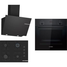 Bosch HBF512BB1T - POP7C6P30O - DWK66PJ60T Siyah 3'lü Ankastre Set