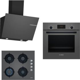Bosch HBF512BH1T - POP6C9O10O - DWK66PJ70T Gri 3'lü Ankastre Set