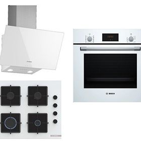 Bosch HBF512BW1T - POP6C2P30O - DWK63PJ20T Beyaz 3'lü Ankastre Set